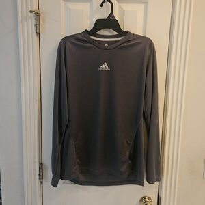 Adidas Men's Charcoal Long Sleeve Tee